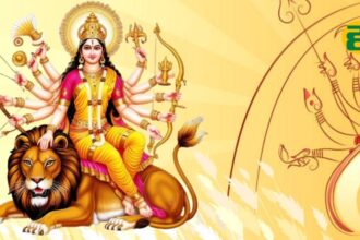 तैयार नारियल हलवा, मखाना खीर और मालपुआ प्लेट में सजाकर परोसे गए हैं।