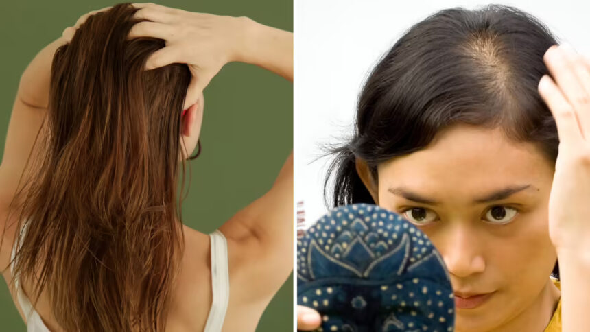 लंबे और घने बालों के लिए घर पर बनाया गया नारियल तेल आधारित प्राकृतिक हेयर ऑयल।