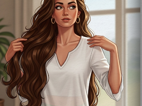 घर पर बने प्राकृतिक घरेलू नुस्खों से बालों की देखभाल करती हुई महिला — नारियल तेल, मेथी मास्क, एलोवेरा और प्याज़ रस जैसे प्राकृतिक उपाय।