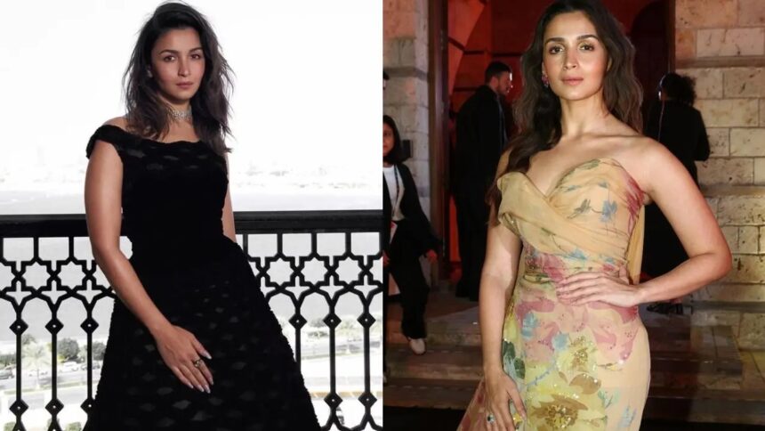 रेड सी फिल्म फेस्टिवल में गोल्डन ग्लोब होराइजन अवॉर्ड प्राप्त करतीं आलिया भट्ट, रेड कार्पेट पर ग्लैमरस लुक में।