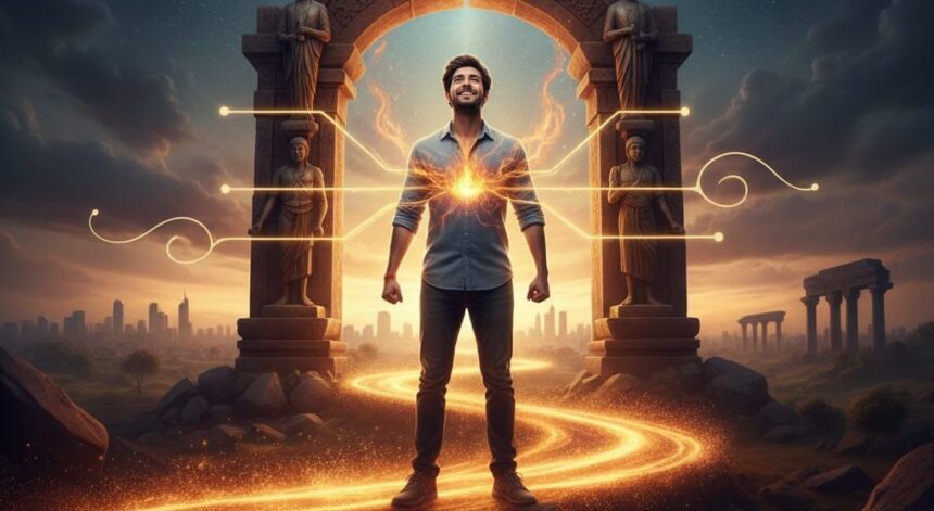 अपने सपनों और जुनून के साथ आगे बढ़ता आत्मविश्वासी व्यक्ति