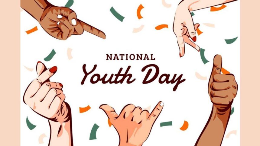 आत्मविश्वास से आगे बढ़ती युवा महिलाएँ, जो शिक्षा, नेतृत्व और आत्मनिर्भरता के ज़रिए भारत के भविष्य को आकार दे रही हैं — राष्ट्रीय युवा दिवस का प्रतीकात्मक दृश्य।