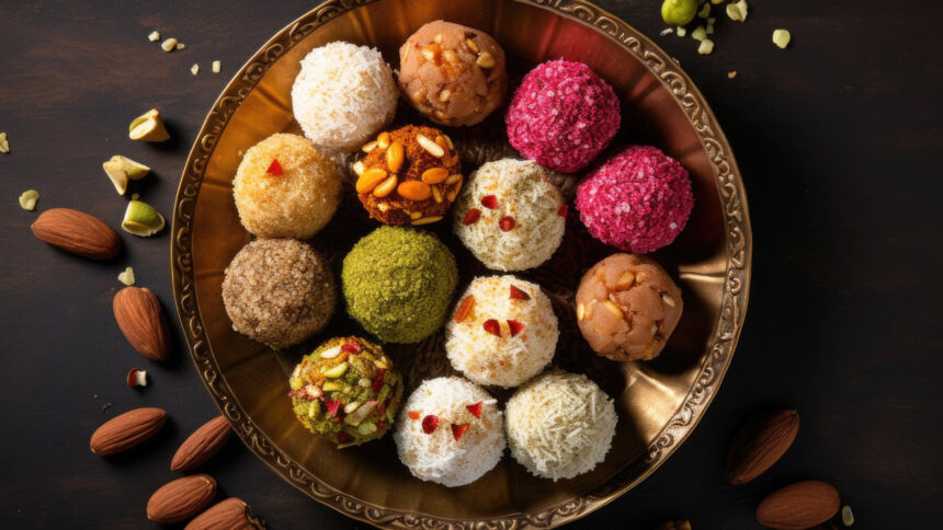गुड़ और केसर से बने ग्लूटन-फ्री लड्डू, हेल्दी भारतीय मिठाई जो पोषण और पारंपरिक स्वाद का मेल दिखाती है