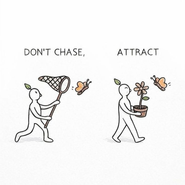 पीछा करना छोड़ें, आकर्षित करना शुरू करें