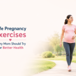 Pregnant woman walking outdoors during pregnancy as a safe prenatal exercise for better maternal and baby health.