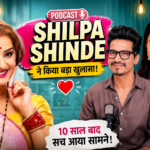 Shilpa Shinde podcast thumbnail featuring Shilpa Shinde, Bharti Singh and Harsh Limbachiyaa discussing the Bhabiji Ghar Par Hain controversy after 10 years.