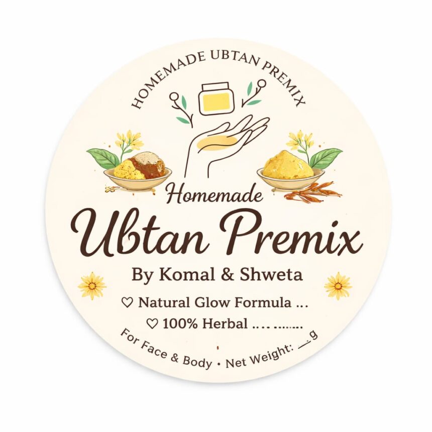 Homemade Ubtan Premix 100% Herbal Natural Glow Formula for Face and Body