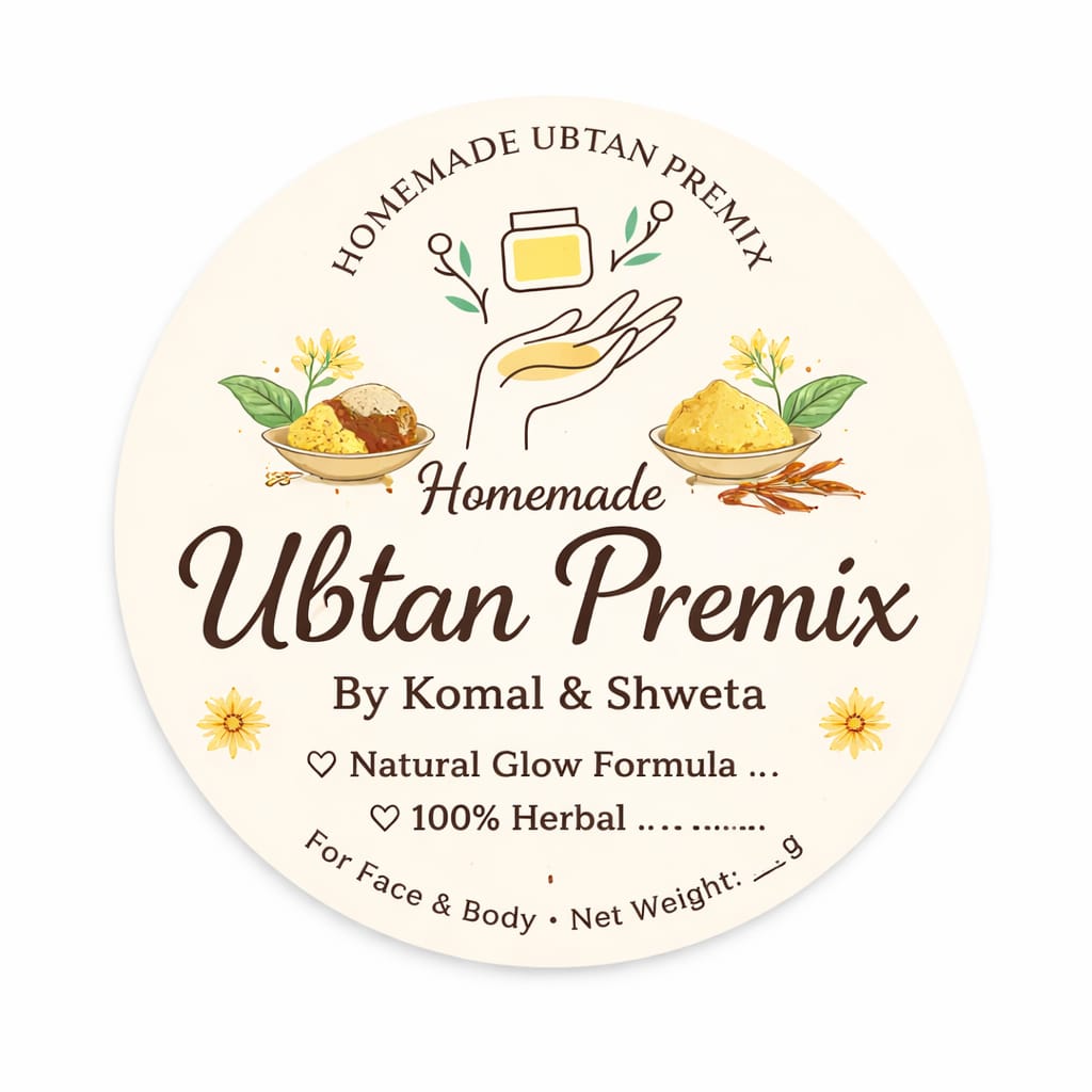 Homemade Ubtan Premix 100% Herbal Natural Glow Formula for Face and Body