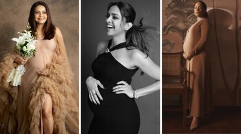 Bollywood celebrities showcasing stylish maternity fashion in elegant pregnancy photoshoots