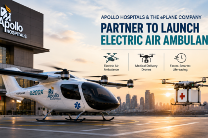 Apollo Hospitals electric air ambulance and medical delivery drone partnership with The ePlane Company