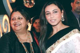 Rani Mukerji with her mother Krishna Mukerji at an event