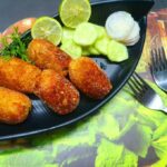 Crispy Bengali mochar chop made with banana flower, potato and spices